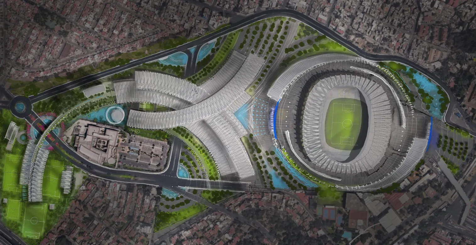 Un centro comercial y hotel: Así es el proyecto para remodelar la zona del Estadio Azteca para el Mundial del 2026