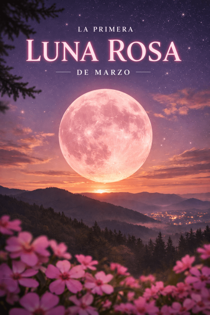 La Primera Luna Rosa de Marzo: El Espectáculo Natural que Marca el Inicio de la Primavera