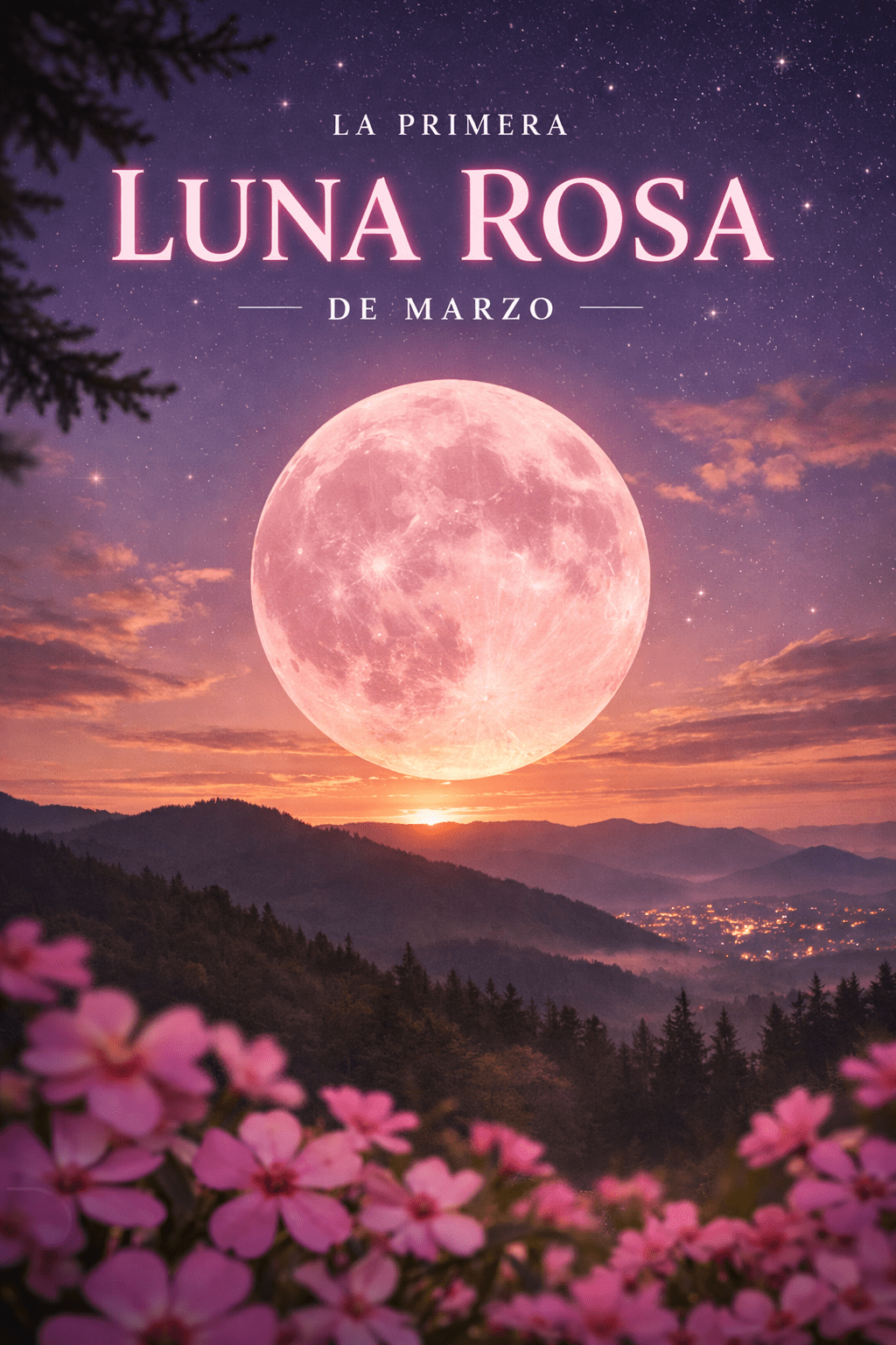 La Primera Luna Rosa de Marzo: El Espectáculo Natural que Marca el Inicio de la Primavera