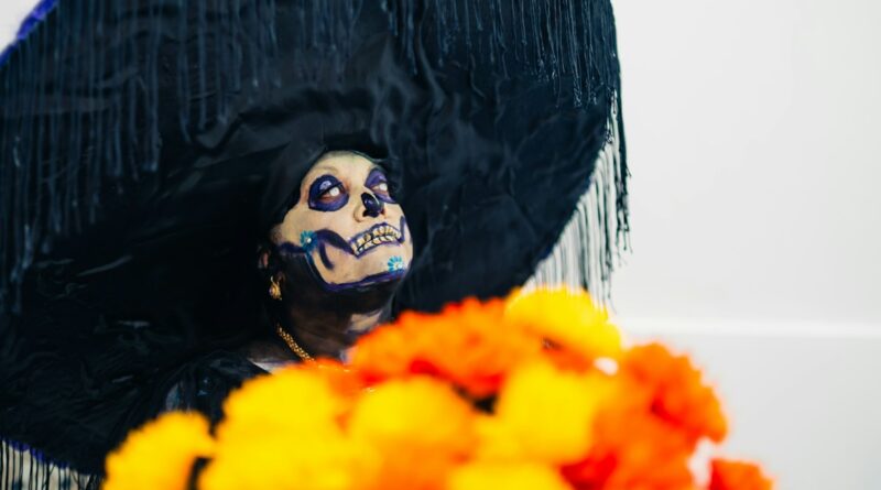 Catrina con flores, imagen ilustrativa